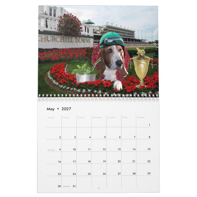 Basset Hound Calendar (May 2027)