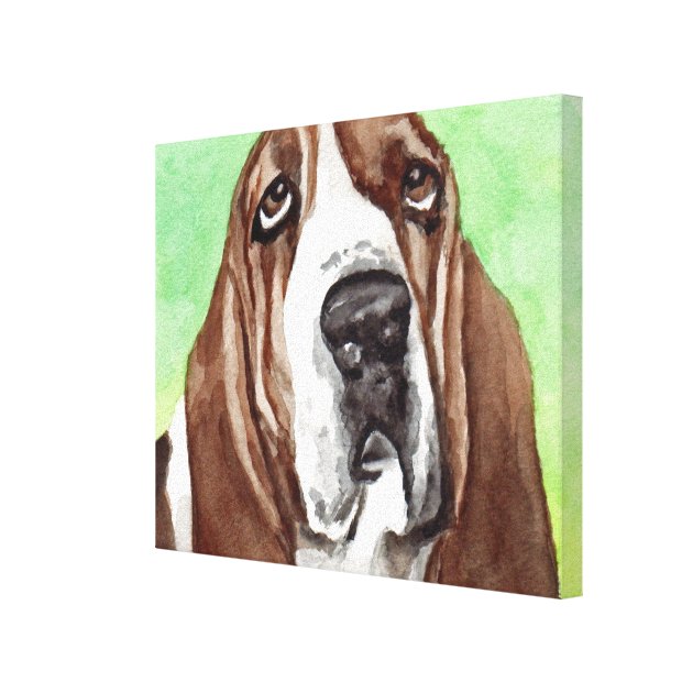 basset hound canvas art