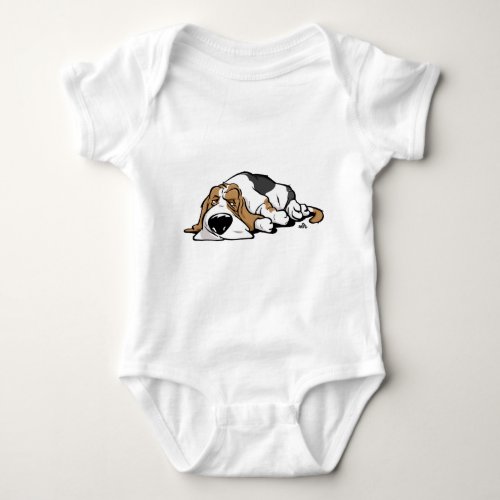 Basset Hound cartoon dog Baby Bodysuit