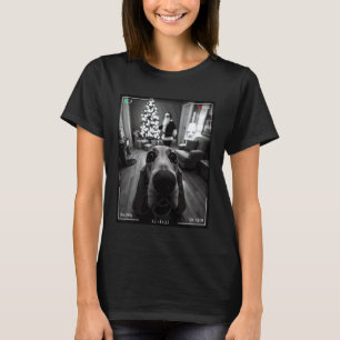 Basset Hound Catches Santa On Camera Xmas T-Shirt