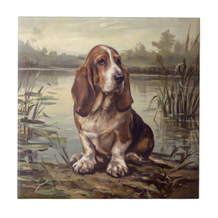 Basset Hound Ceramic Tile