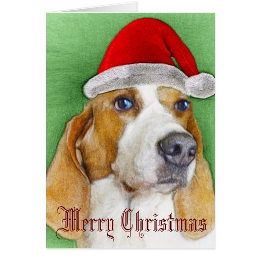 Basset hound christmas card | Zazzle