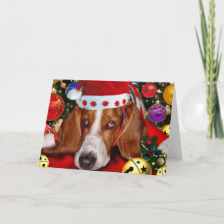 Basset Hound Christmas Card