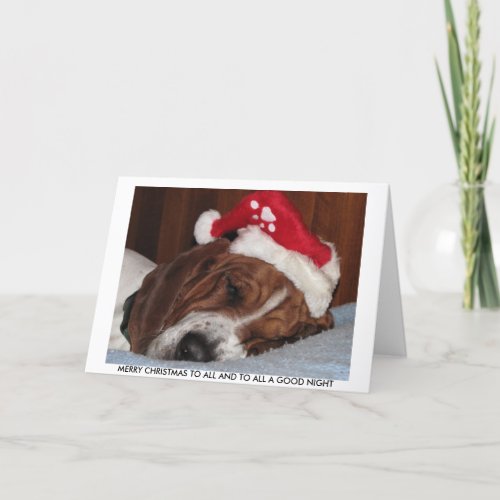 Basset Hound Christmas Card