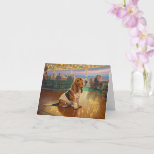Basset Hound Christmas Cruise: Pawsome Holiday Card