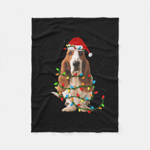basset hound christmas funny basset hound dog love fleece blanket