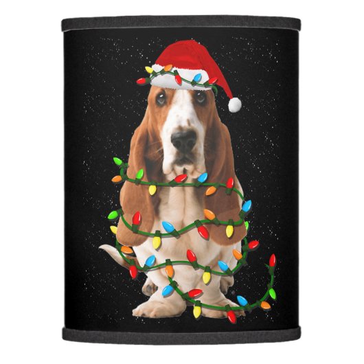 basset hound christmas funny basset hound dog love lamp shade (Front)