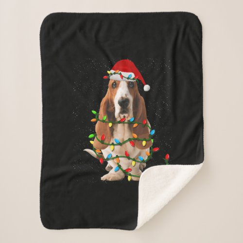 basset hound christmas funny basset hound dog love sherpa blanket