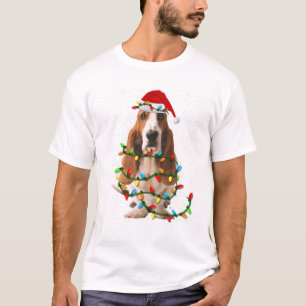 Basset Hound Christmas Funny Basset Hound Dog Love T-Shirt