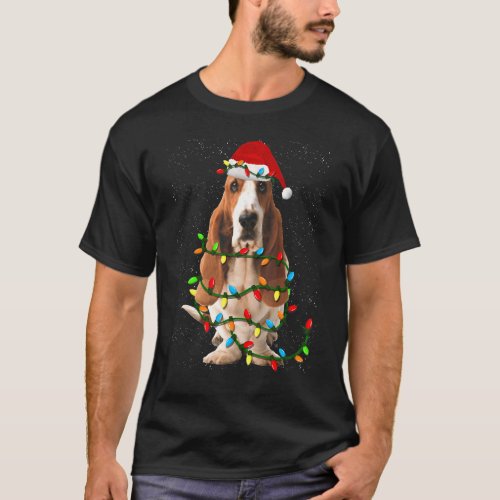 Basset Hound Christmas Funny Basset Hound Dog T_Shirt