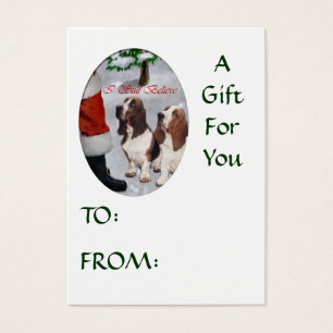 Basset Hound Christmas Gifts Name Tags