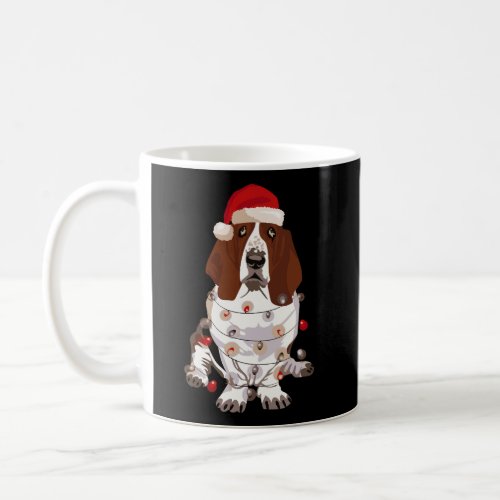 Basset Hound Christmas Lights Xmas Dog Lover Coffee Mug