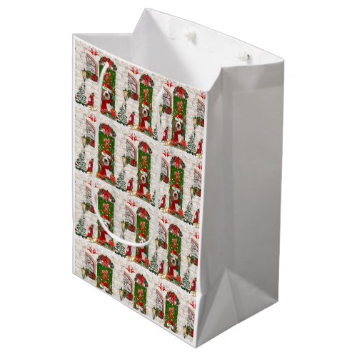 Basset Hound Christmas    Medium Gift Bag