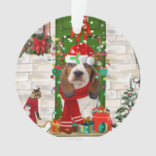 Basset Hound Christmas Ornament