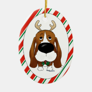 Basset Hound Christmas Ornament
