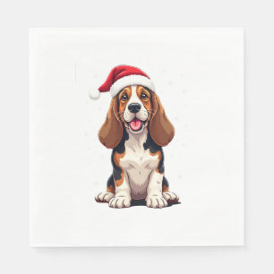 Basset Hound Christmas Tank Top Napkins