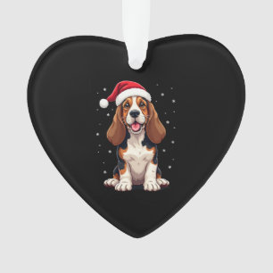 Basset Hound Christmas Tank Top Ornament