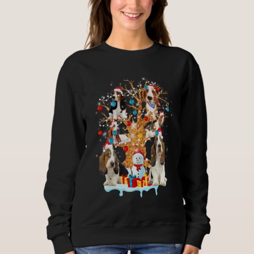 Basset Hound Christmas Tree Ornament  Dog Lover Xm Sweatshirt