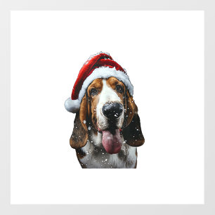 Basset Hound Christmas Wall Decal