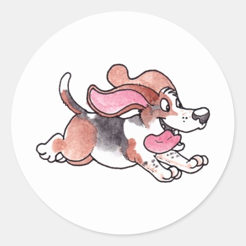 Basset Hound Classic Round Sticker