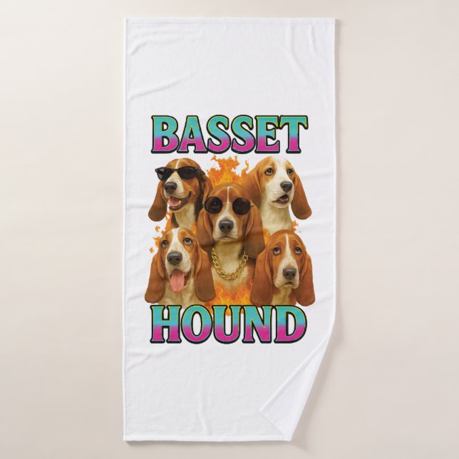 Basset Hound Copy Bath Towel (Bath Towel)