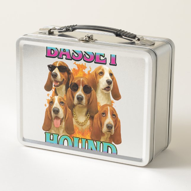 Basset Hound Copy Metal Lunch Box (Front)