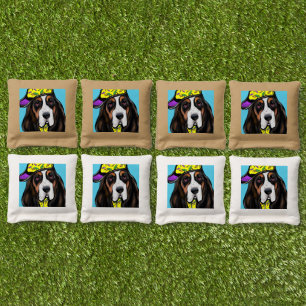 Basset Hound Cornhole Bags