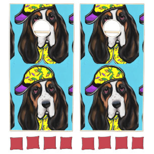 Basset Hound Cornhole Set