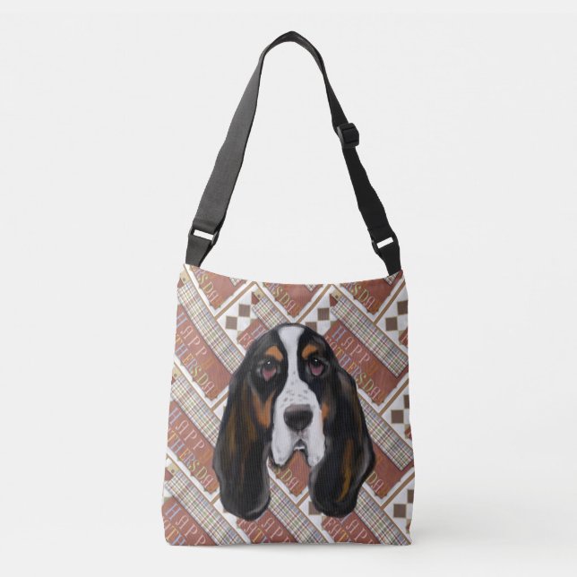 Basset Hound  Crossbody Bag (Front)