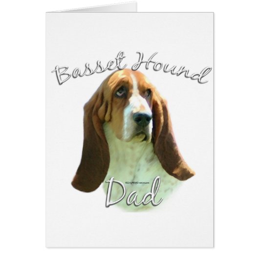 Basset Hound Dad 2 Cards (Front)