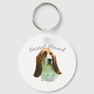 Basset Hound Dad 2 Keychain