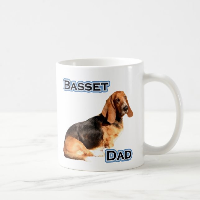 Basset Hound Dad 4 Coffee Mug (Right)