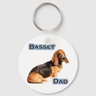 Basset Hound Dad 4 - Keychain