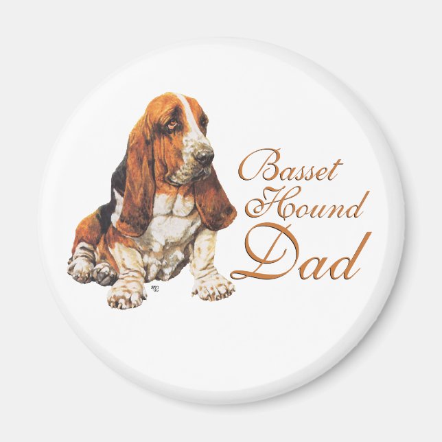 Basset Hound Dad Magnet (Front)