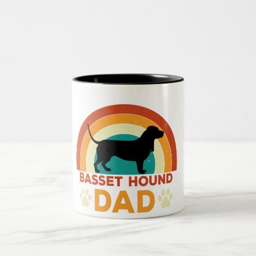 Basset Hound Dad Retro Mug