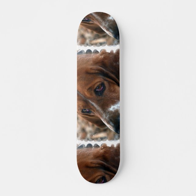Basset Hound Design Skateboard Deck (Front)