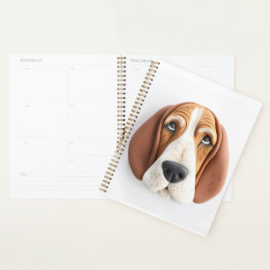 Basset Hound Dog 3D Inspired Planner