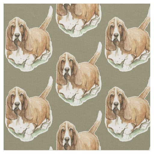 Basset Hound Dog Art Fabric Zazzle