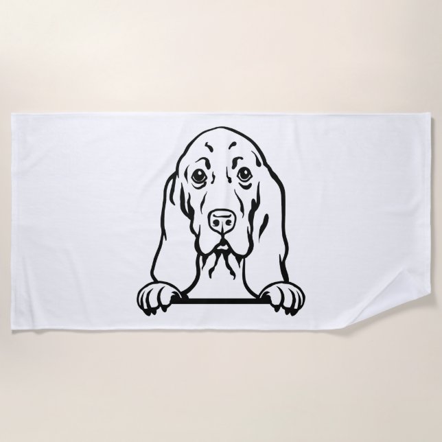 Basset Hound dog Beach Towel (Front)