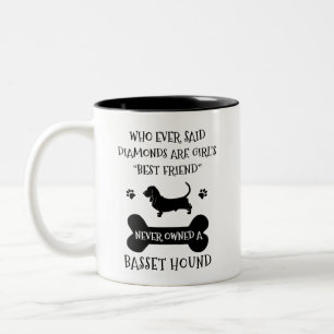 Basset Hound Dog Best Friend Two-Tone Coffee Mug