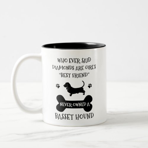 Basset Hound Dog Best Friend Two_Tone Coffee Mug