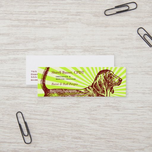 Customizable Basset Hound Dog Burst Business Card Templates