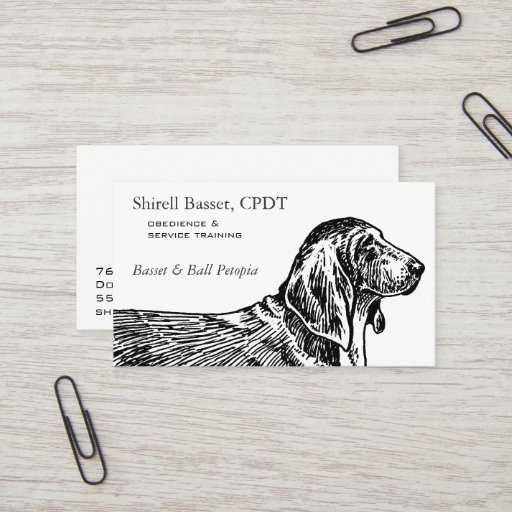Customizable Basset Hound Dog Business Business Cards