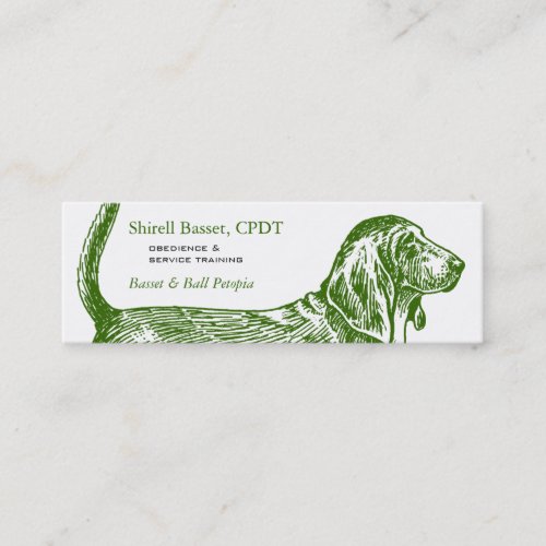 Basset Hound Dog Business Mini Business Card