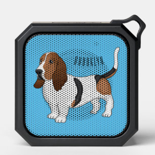 Basset hound dog cartoon illustration  bluetooth speaker
