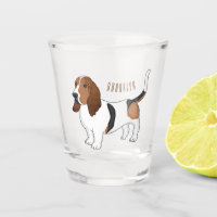 Basset hound dog cartoon illustration