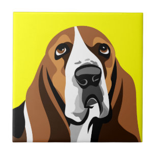 Basset Hound Dog Ceramic Tile