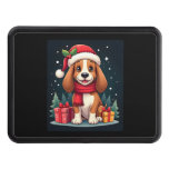 Basset Hound Dog Christmas Outfits Santa Hat Dog X Hitch Cover