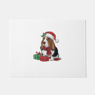 Basset Hound Dog Christmas Parties Holiday Santa D Doormat