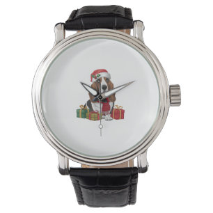 Basset Hound Dog Christmas Parties Santa Dog Lover Watch